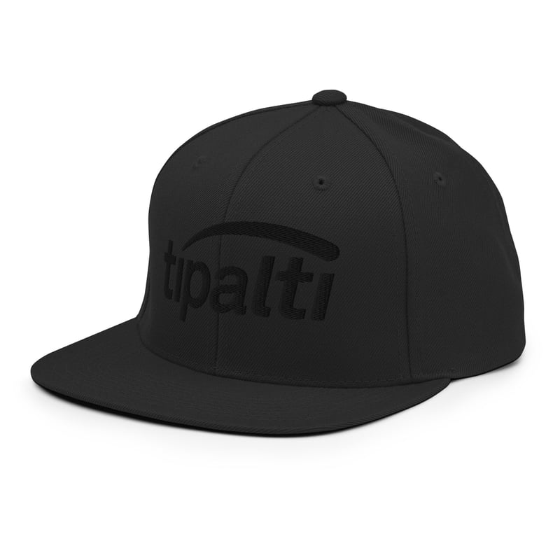 Tipalti - Black on Black Embroidered Yupoong Snapback Hat - image3