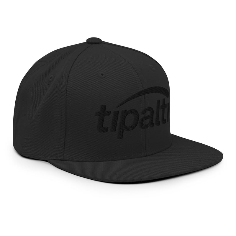 Tipalti - Black on Black Embroidered Yupoong Snapback Hat - image5